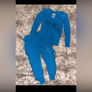 Baby Phat Blue Ruffle Long Sleeve and Jogger Set 3T